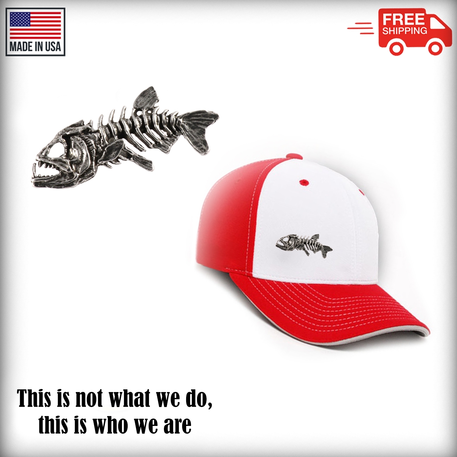 Skeleton Fish Pin, Ocean, Fish, Fishing, Saltwater, S140, Pins, Lapel ...
